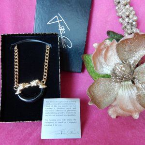 1990'sNIB JACKIE COLLINS CRYSTALS Panther🐆 NECKLACE